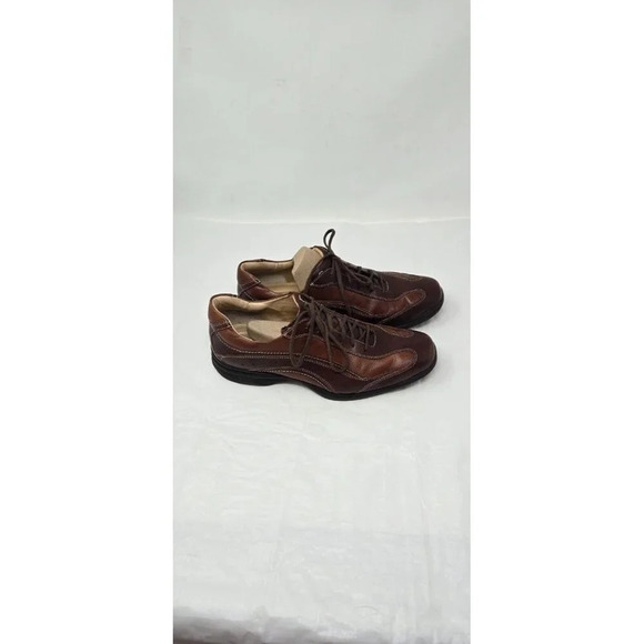 Johnson & Murphy Men's Leather Lace Up Sheepskin Brown size 9 - Picture 4 of 14